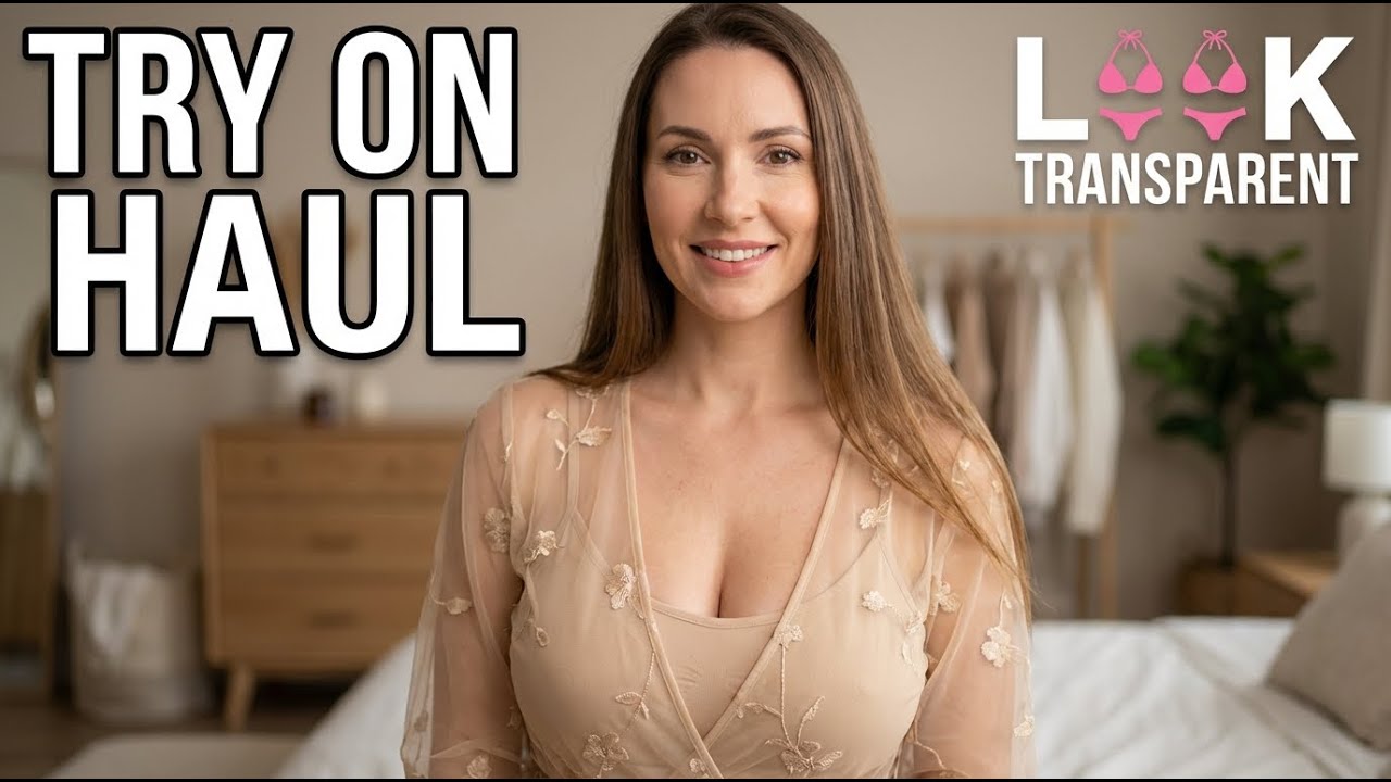 Exclusive Sheer Dress Try On Haul 2026 | No Bra Trend Mirror View 4K New