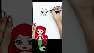 Dibujar a Ariel la Sirenita