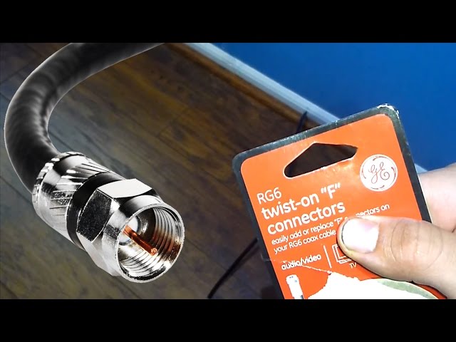 How to Install a Coax Cable F Connector with Common Tools - YouTube