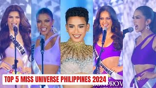 MY TOP 5 (WHO'S YOUR TOP 5?) Miss Universe Philippines 2024 by TechTravelTrends 14,670 views 2 weeks ago 10 minutes, 35 seconds