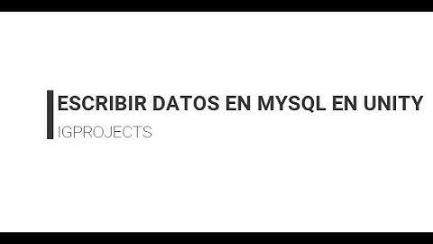 How to Writte in Mysql with Unity