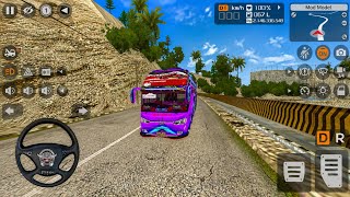 🚌 Purple Monster Bus Driving on Mountain Roads 🔥 | BUSSID Mod Gameplay | Ilhan Plays  screenshot 2