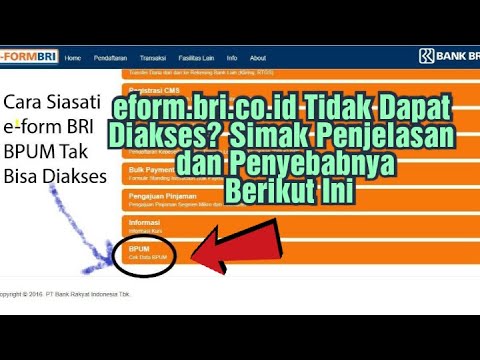 eform.bri.co.id Tidak Dapat Diakses? Simak Penjelasan dan Penyebabnya Berikut Ini