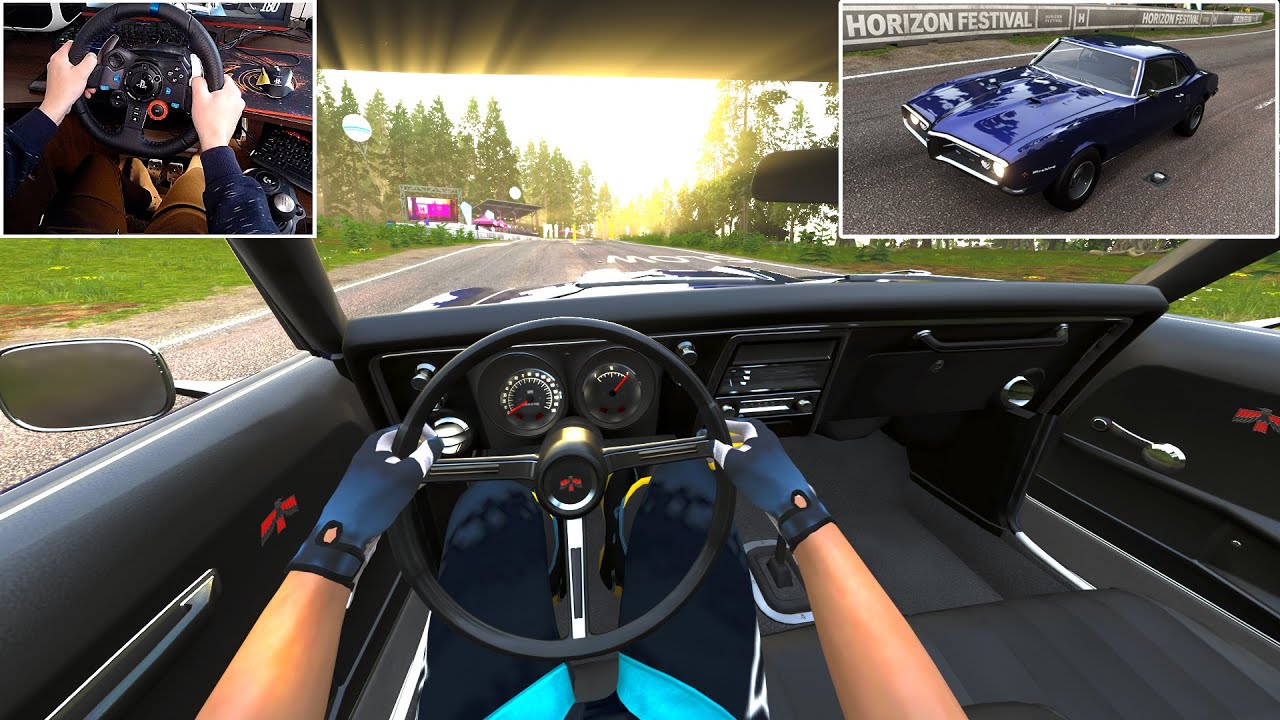 Forza Horizon 4 1st person view - Pontiac FIREBIRD - Steering Wheel Race Gameplay