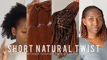 HOW TO: SHORT NATURAL TWIST (WITH CORNROWS) | detailed step-by-step tutorial