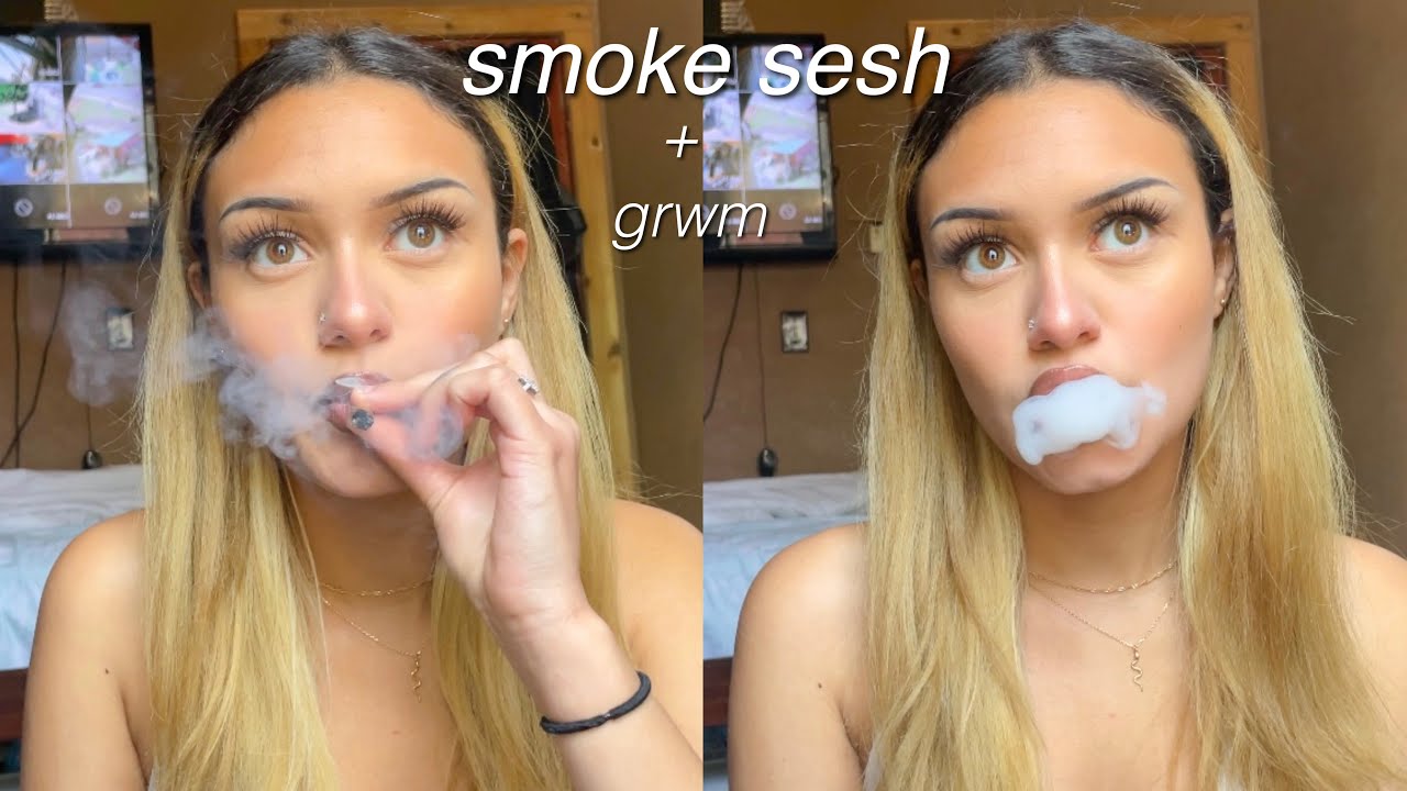 GRWM + smoke sesh (high grwm)