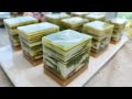 Marble Pandan Agar agar recipe 云石斑兰椰糖燕菜