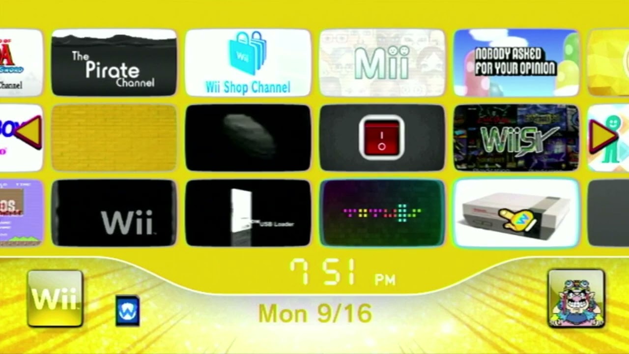 My Wii Menu in 2024