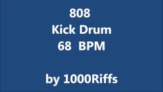 808 Kick Bass Drum 68 BPM - Beats Per Minute