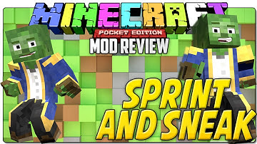 CORRER Y AGACHARSE MOD PARA MCPE 0.11.0 y 0.11.1 | Sprint and Sneak | Minecraft Pocket Edition