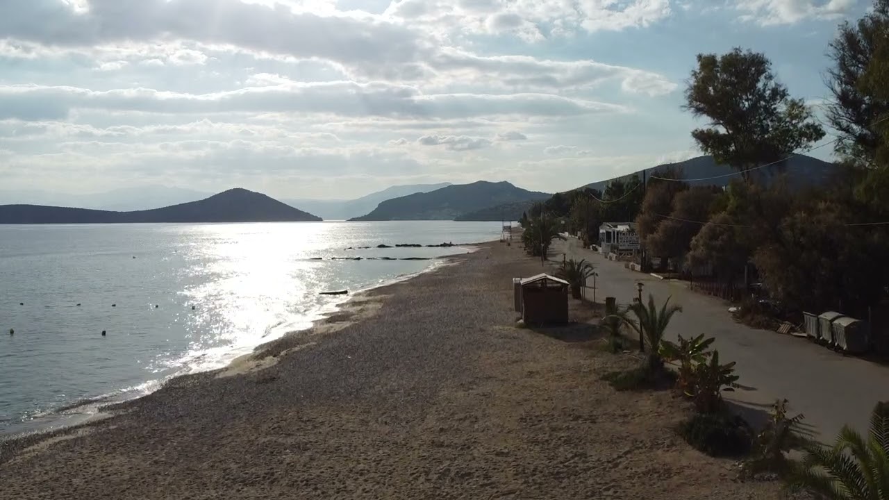 Drone doet het weer. Dankjewel Olaf van @NLflyzone. #43 Camping Argolic strand beach. Greece 2024.