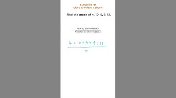 Mean of Observations || Statistics || Class 10 #shorts#ytshorts#class10maths
