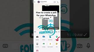 How to create a poll for your WhatsApp group #fountaintv