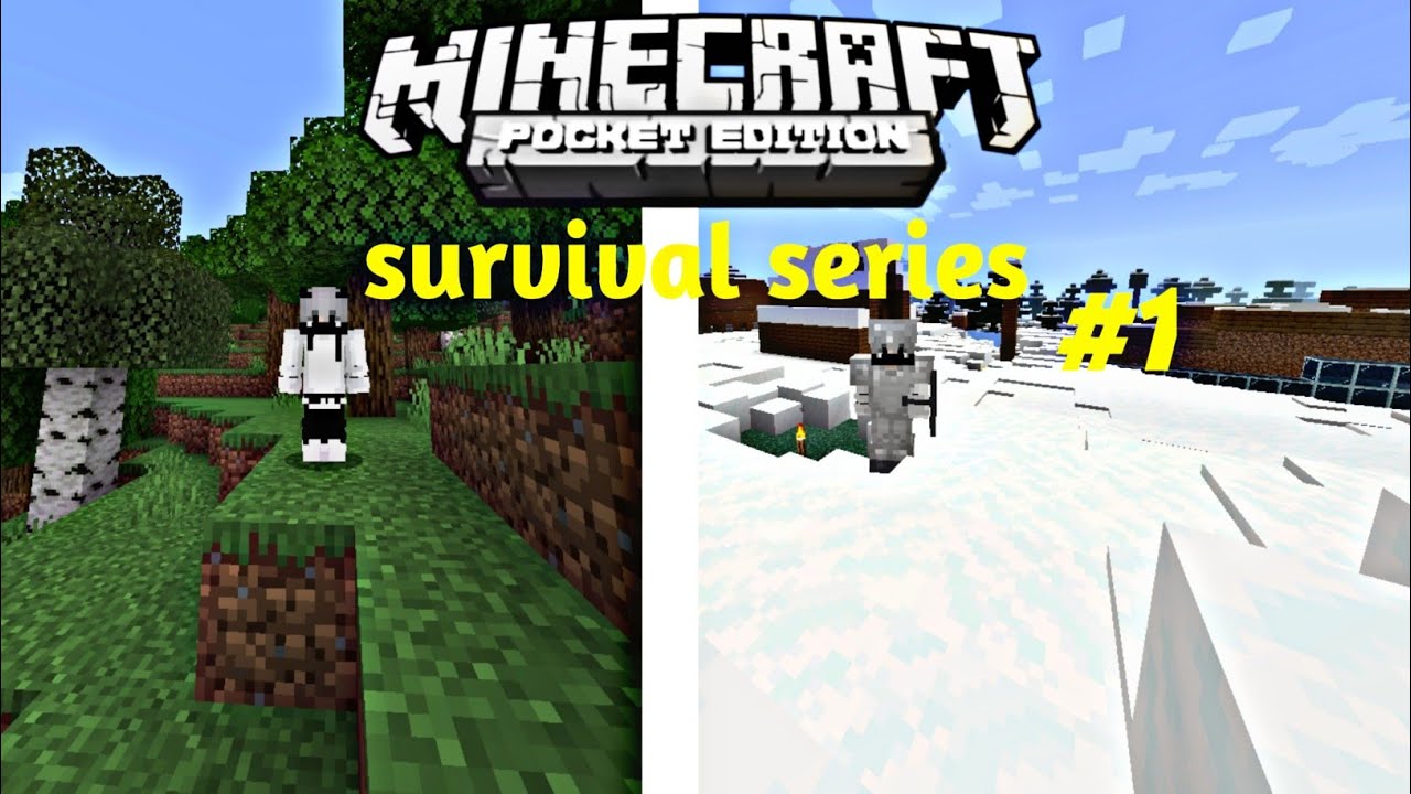 MINECRAFT SURVIVAL SERIES episode 1 MCPE - YouTube