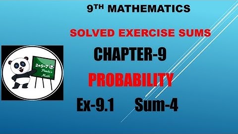 SAMACHEER 9th Std MATHS|| CH-9 || PROBABILITY || EX:9.1 SUM-4 || (T.N)2021||In Tamil || NEW SYLLABUS