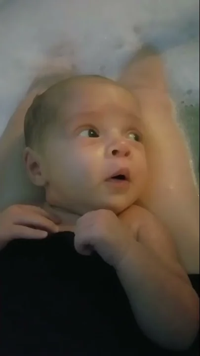 Newborns bath goes terribly wrong