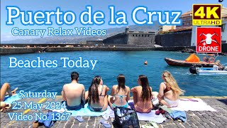 Tenerife 🏝️ Puerto de la Cruz Beaches Today 25 May 2024 Teneriffa