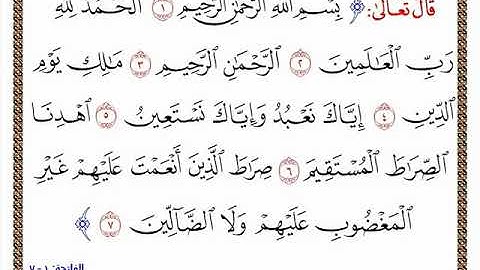 سورة الفاتحة مكررة 7 مرات للشيخ المنشاوي رحمه الله