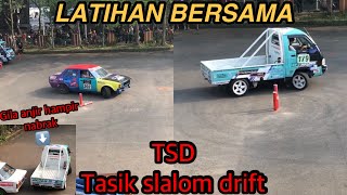 KARETNGESOT || WOW keren slalom drift !! T120ss Hampir nabrak 😱