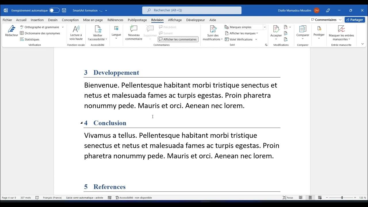 TUTORIEL UTILISER DES COMMENTAIRES DANS VOTRE DOCUMENT WORD ! YouTube
