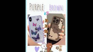 PURPLE 💜 VS BROWN 🤎 COLOR VS COLOR 😽