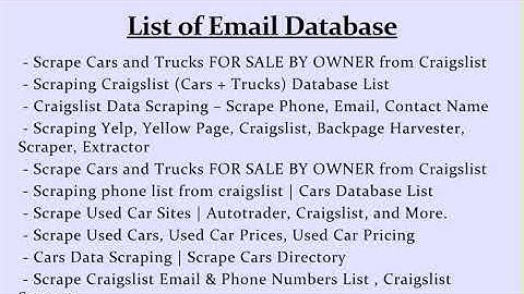 Scraping Cars & Truck Owner Phone Numbers from Craigslist