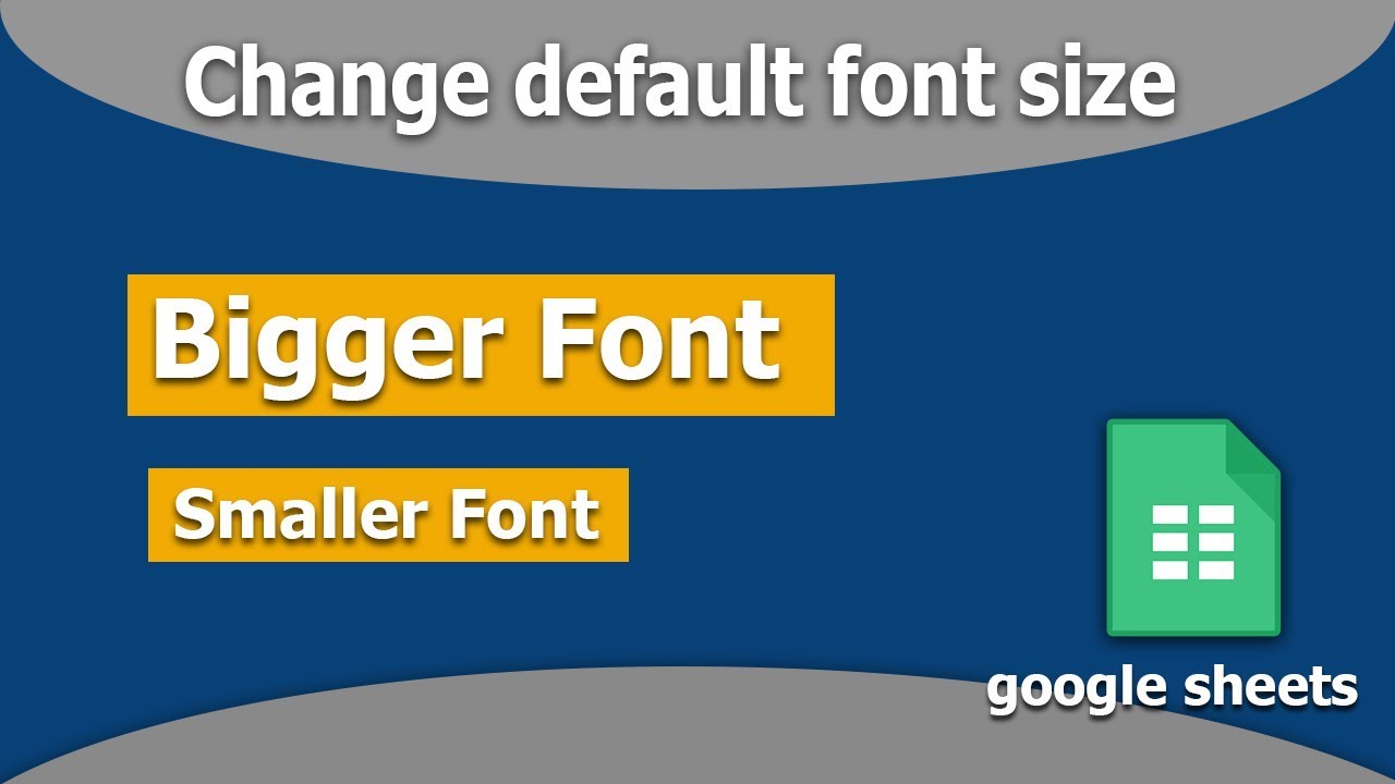 How to change default font size in google sheets YouTube