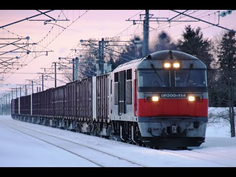 2025年1月25日㈯ 朝の美唄～茶志内を往来する多様な列車たち！