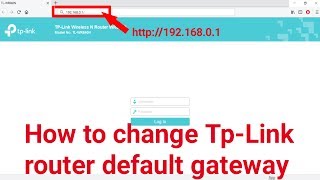 How to change Tp-Link router default gateway screenshot 1