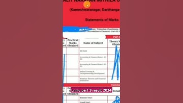 Lnmu part 3 result 2024/ lnmu part 3 result kaise download kare#trending#viralvideo#ytshorts#tech