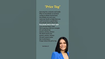 Thumbnail of Price Tag (Lyrics) - Jessie J (ft. B.O.B) #lyrics #pricetag #trending #song #jessiej