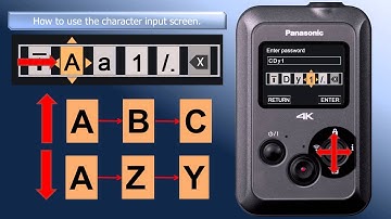 Panasonic - Camcorders - HX-A500 - How to use the character input screen.