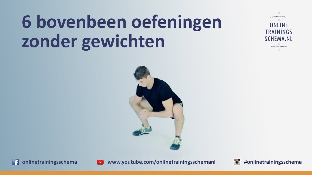 retort hemel contant geld 6 oefeningen voor je bovenbenen zonder gewichten - YouTube