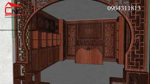 DEMO THIẾT KẾ VÁCH TRANG TRÍ PHÒNG THỜ - VÁCH NGĂN CNC