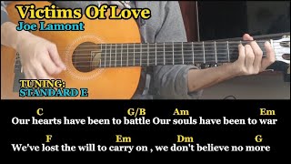 Victims Of Love - Joe Lamont - Easy And Learn Guitar Chords Tutorial With Lyrics @Denzcj19993