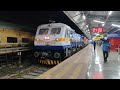 12702 hussain sagar express entering solapur railway station  indian railways