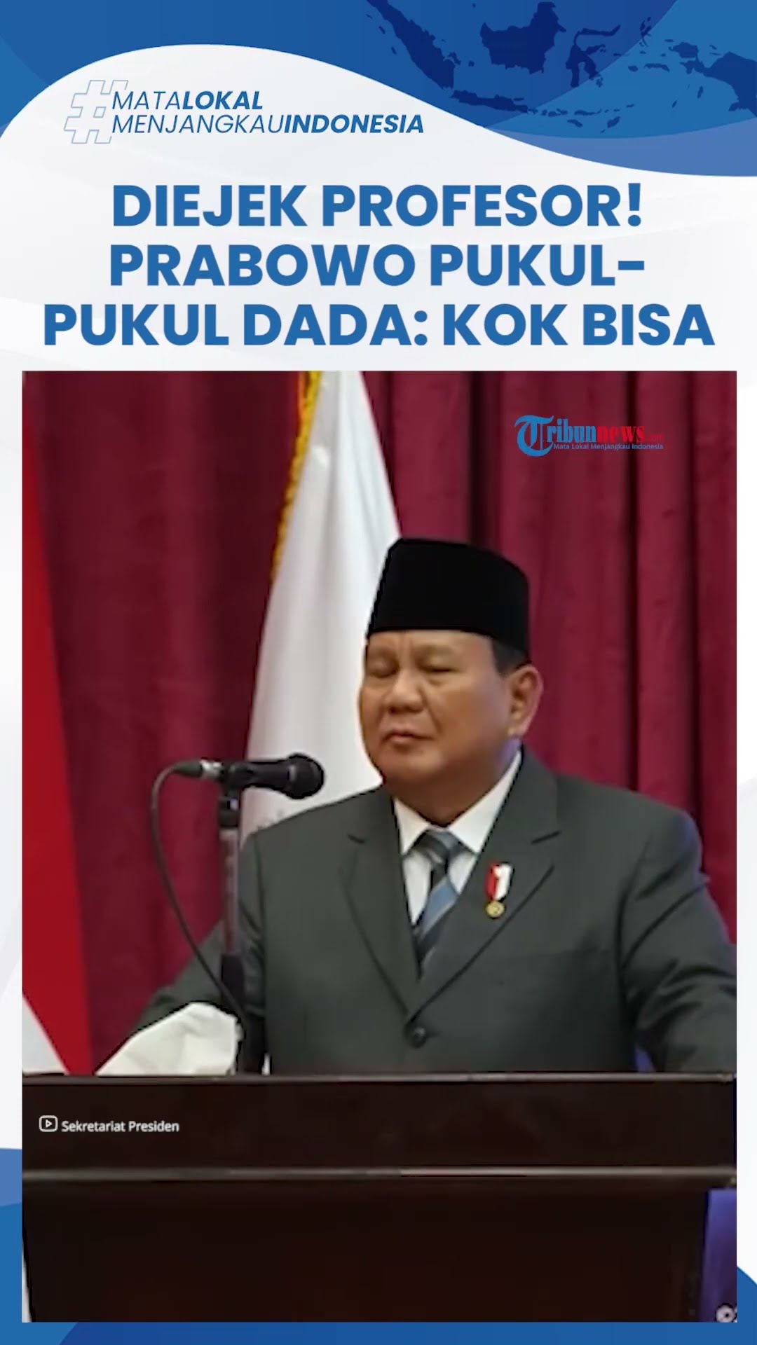 Sampai Pukul-pukul Dada, Prabowo Ngaku Kerap Dihina Profesor-profesor soal Program Makan Gizi Gratis