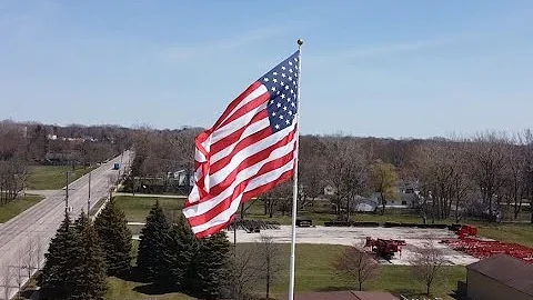 Bierlein's Giant American Flag.   Drone Views.   M...