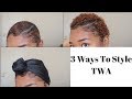 3 WAYS TO STYLE YOUR TWA - BIG CHOP || Janelle Asha