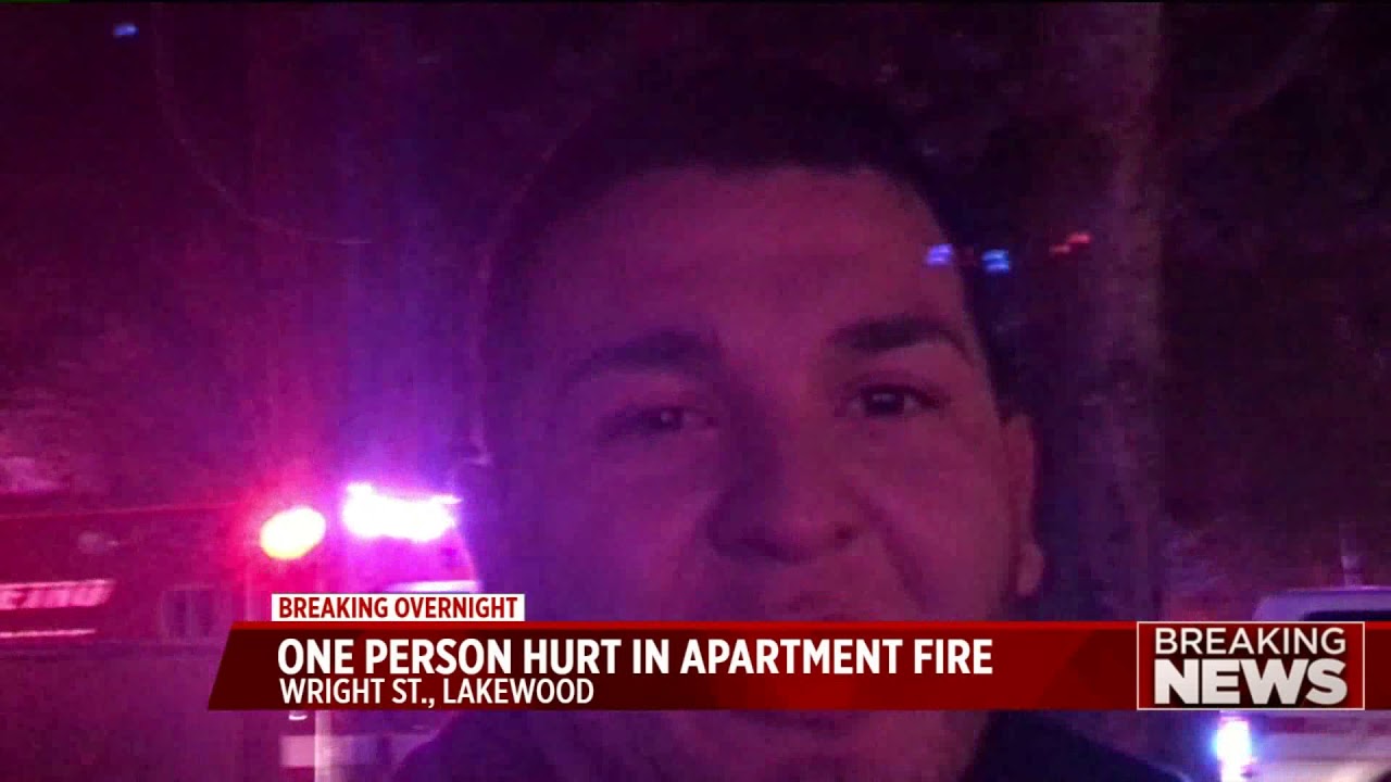 One person taken to hospital after apartment fire in Lakewood - YouTube