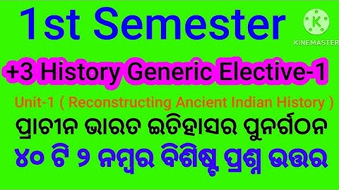 +3 1st SEMESTER HISTORY GENERIC ELECTIVE-1 || UNIT-1 || 2 MARKS SHORT QUESTIONS ||