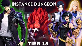 Instance Dungeon Tier 15 Full Gameplay | Seorin | Seo Jiwoo | Alicia Blanche | Sung Jinwoo  #gaming