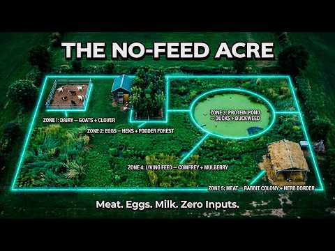 1 Acre Prepping Plan: Meat, Eggs & Milk With No Feed Bill ??