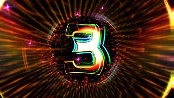 60FPS Turbulence Countdown Video Numbers With Sound Animation
