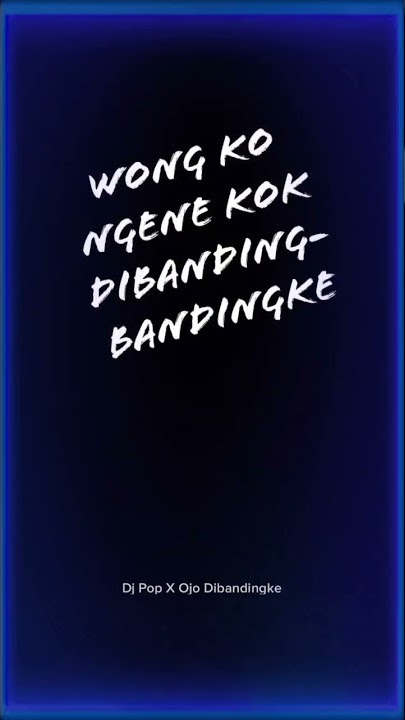 ojodibandingke -dj kapten cantik