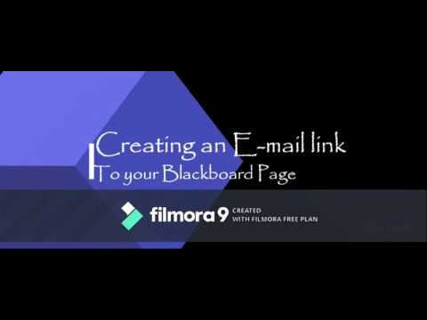 Creating E-mail Links in Blackboard