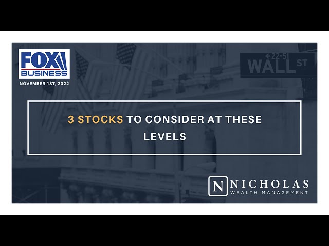 3 Stocks to Consider at These Levels
