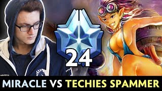 Miracle Met Pro Techies Spammer Hard Game Vs Biggest Dota Cancer