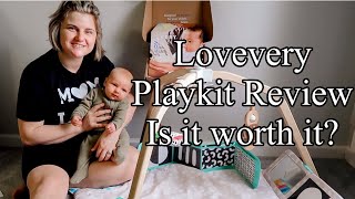 LOVEVERY PLAYKIT REVIEW | THE LOOKER 0-2 MONTHS PLAYKIT | MOM OF 4 DAY IN THE LIFE | MEGA MOM