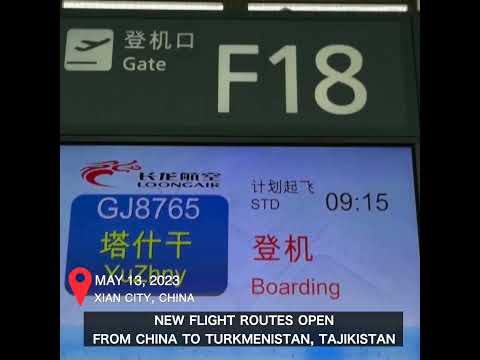 New flight routes open from China to Turkmenistan, Tajikistan